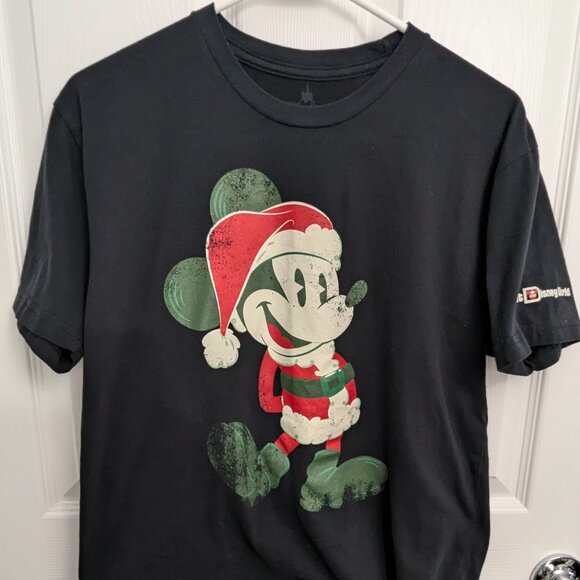 Retro Santa Mickey Mouse Christmas T-Shirt, Size Small - Picture 2 of 9